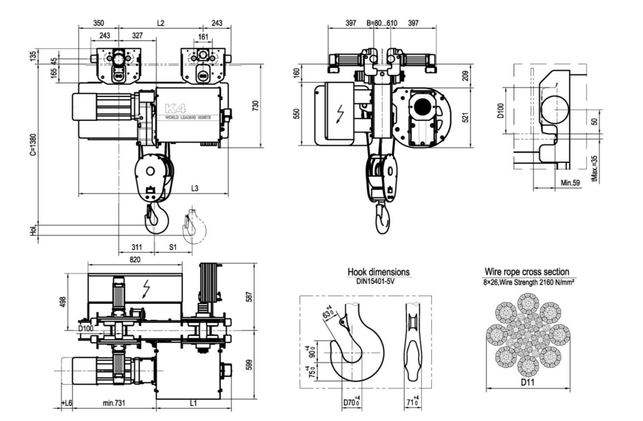 歐式電動葫蘆(Single girder hoist)